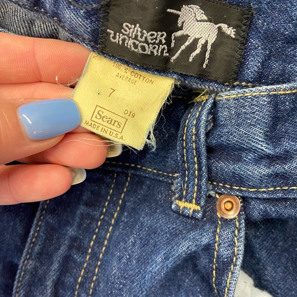 Vintage Silver Unicorn Dark Wash Straight Leg Jeans - Picture 11 of 14